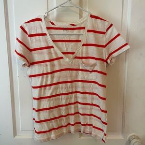 3 for $30 🍂 Madewell Tee, Red and White Stripe